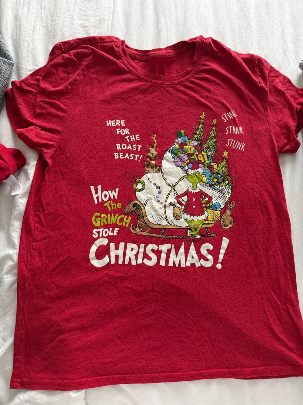 Red Grinch Holiday Graphic Tee